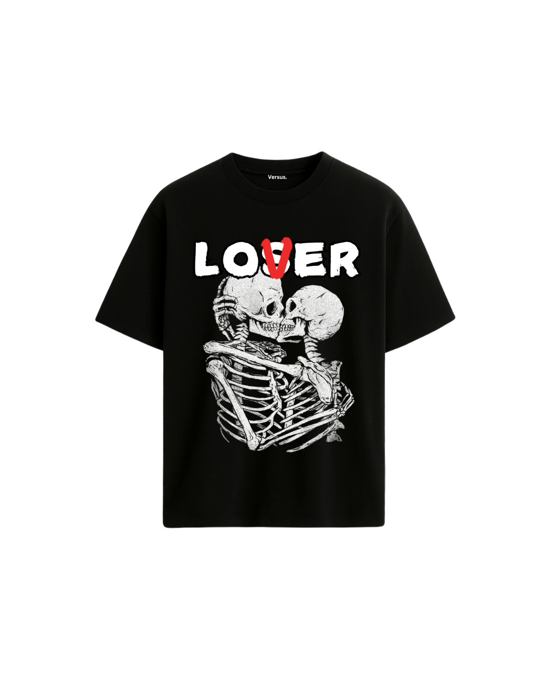 LO(S/V)ER OVERSIZED BLACK T-SHIRT