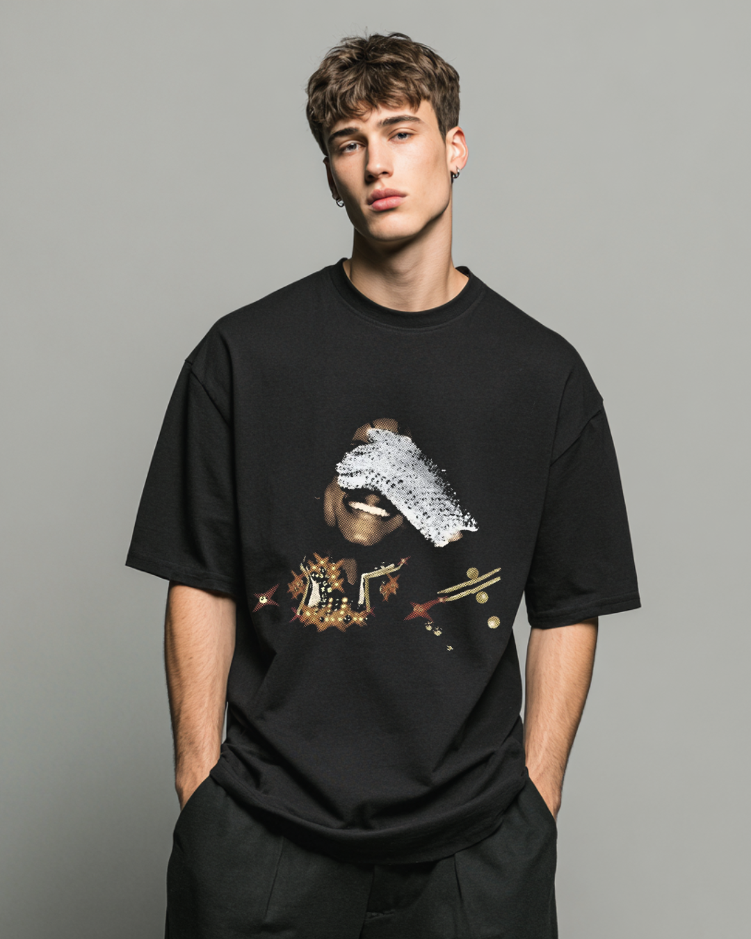 MJ OVERSIZED BLACK T-SHIRT