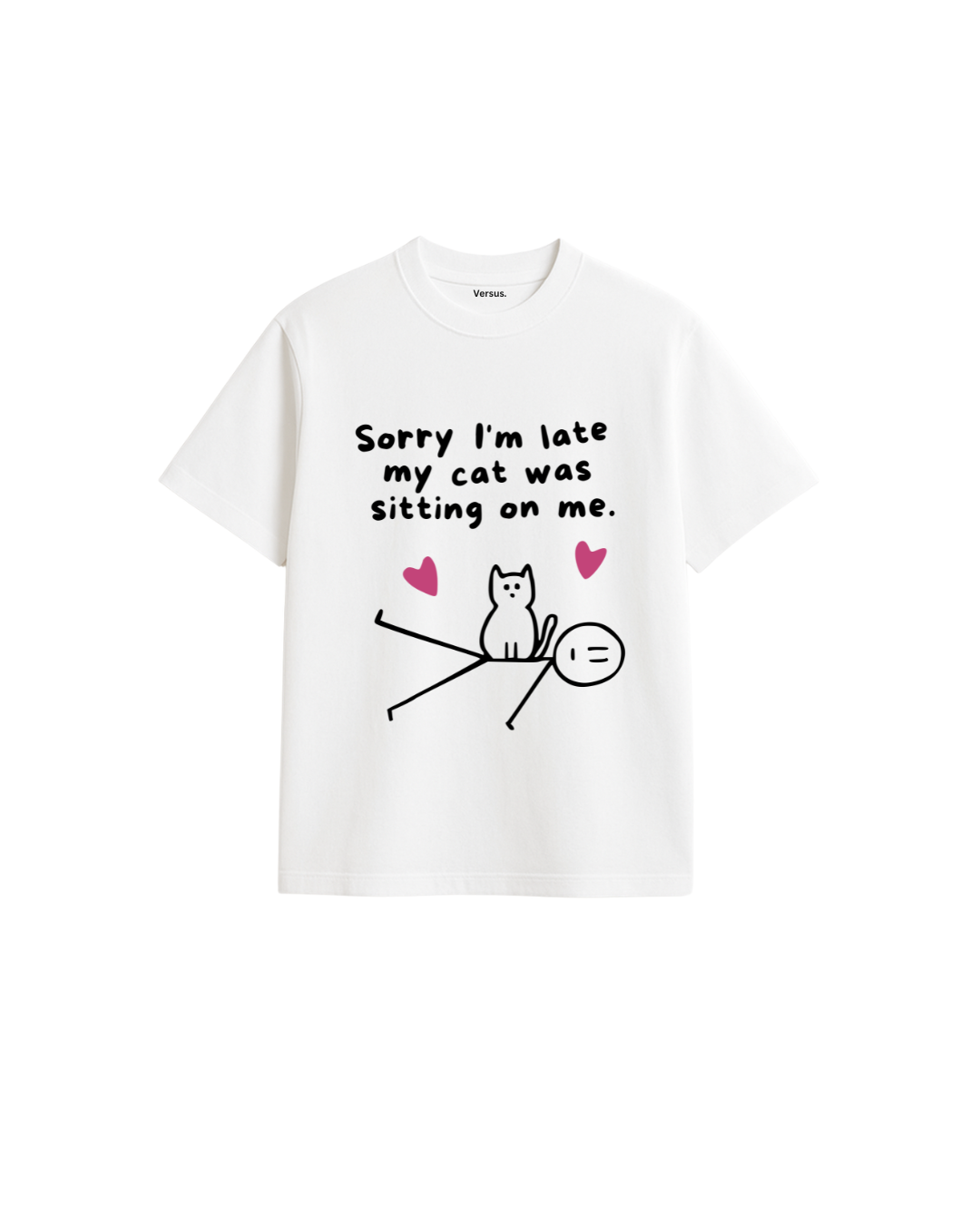 CAT ATAC OVERSIZED WHITE T-SHIRT