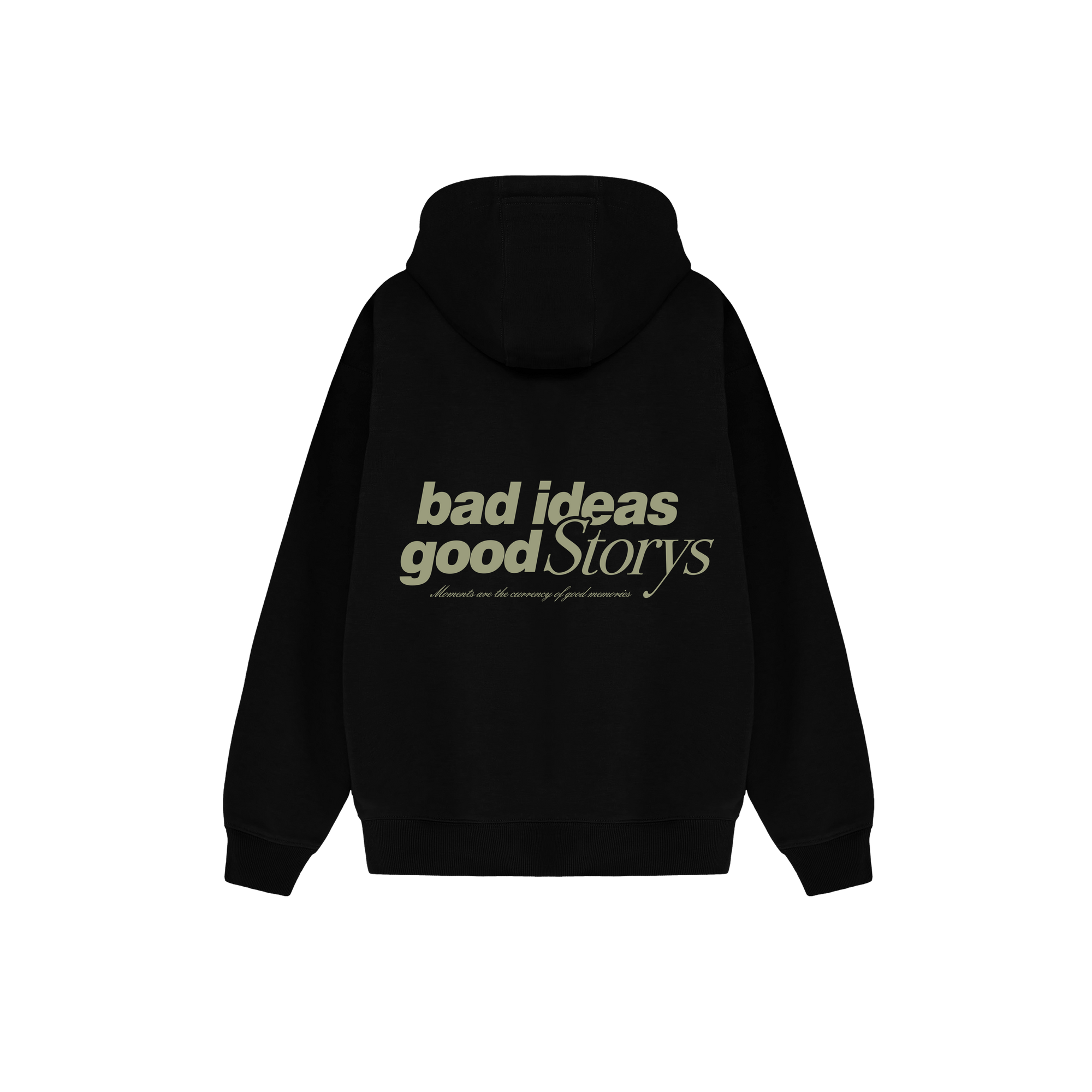 BAD IDEA OVERSIZED BLACK HOODIE