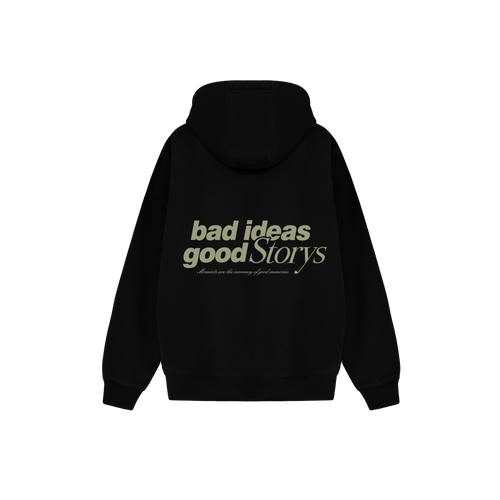 BAD IDEA OVERSIZED BLACK HOODIE