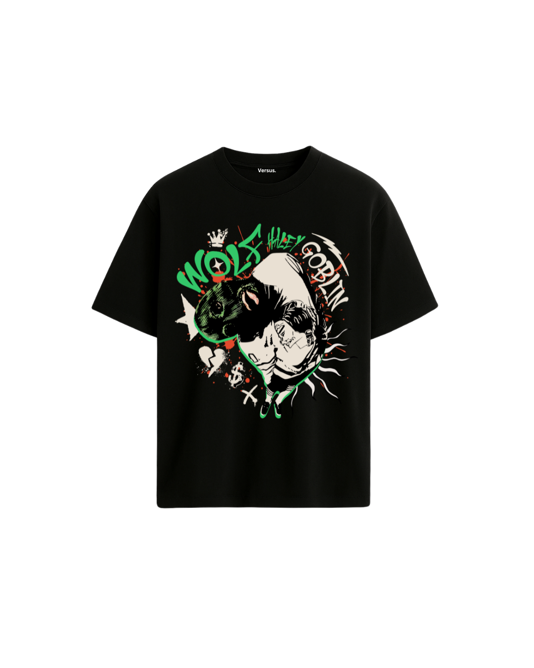 GANGSTER OVERSIZED BLACK T-SHIRT