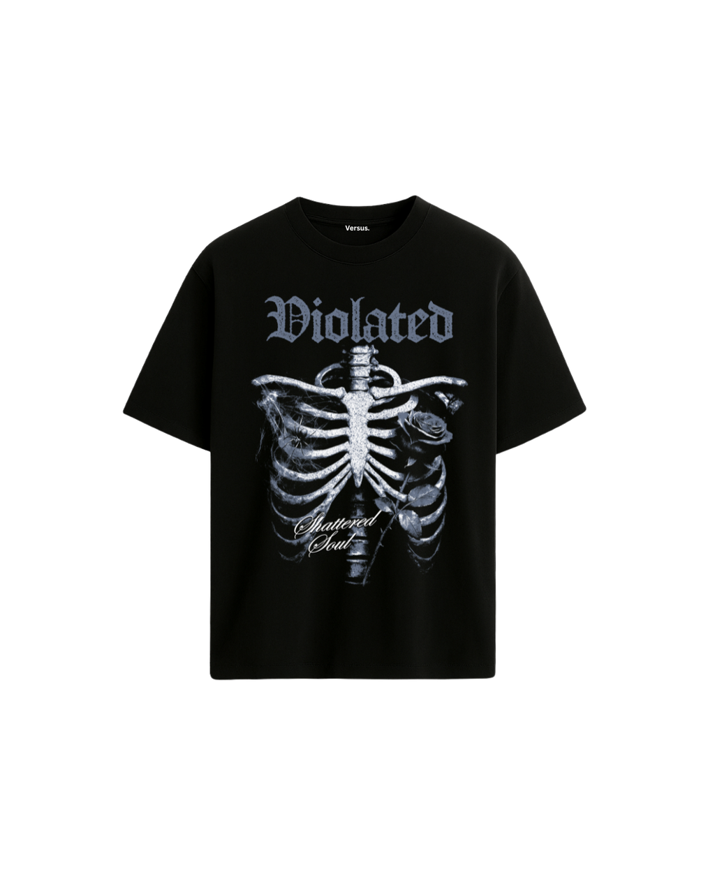 VIOLATED OVERSIZED BLACK T-SHIRT