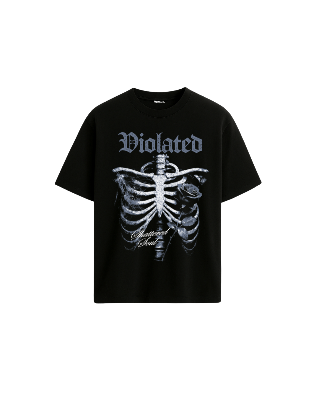VIOLATED OVERSIZED BLACK T-SHIRT