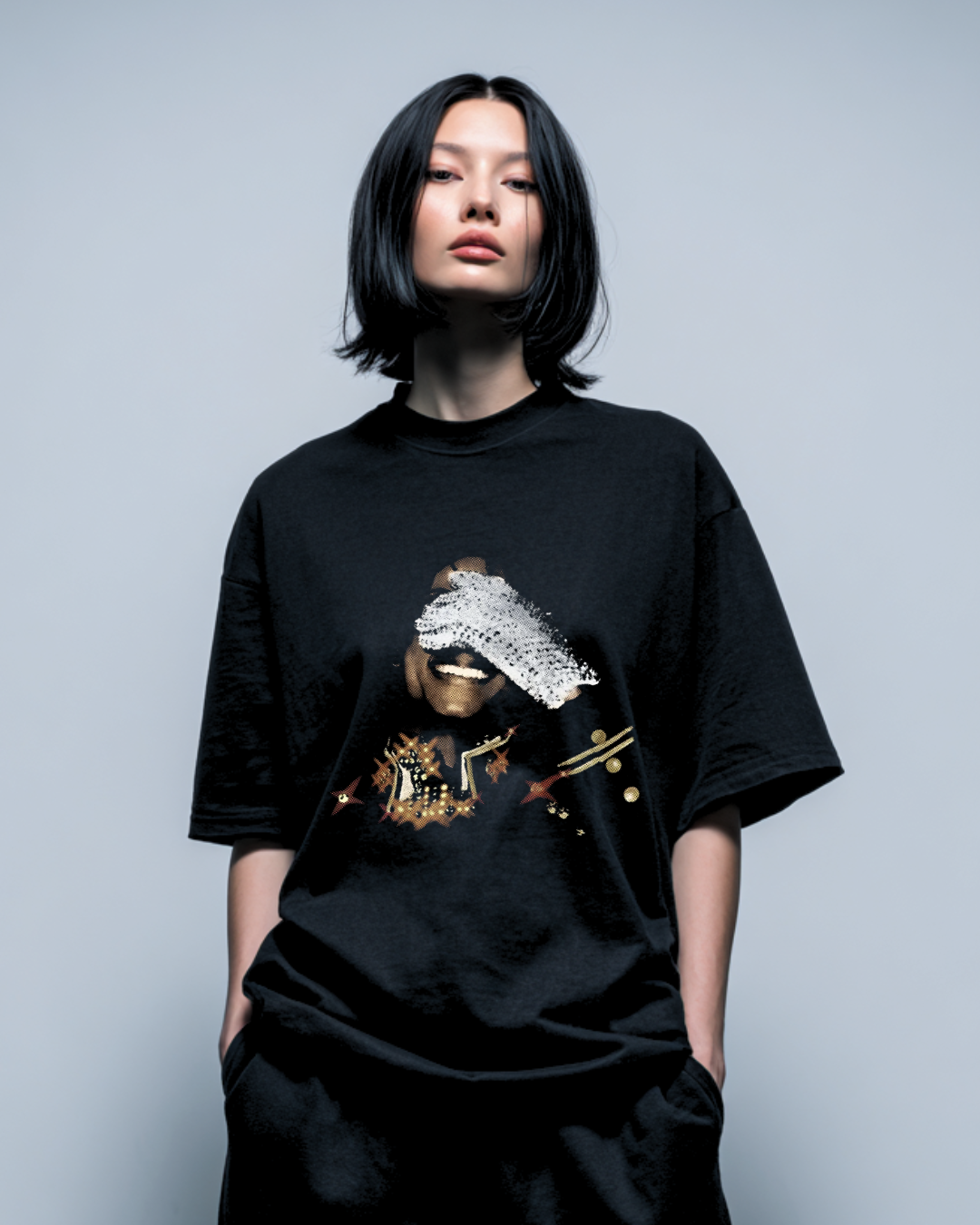 MJ OVERSIZED BLACK T-SHIRT